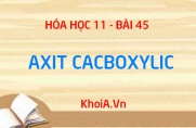 Axit Cacboxylic: Tính chất vật lý, tính chất hóa học của Axit cacboxylic, Điều chế và ứng dụng - Hóa 11 bài 45